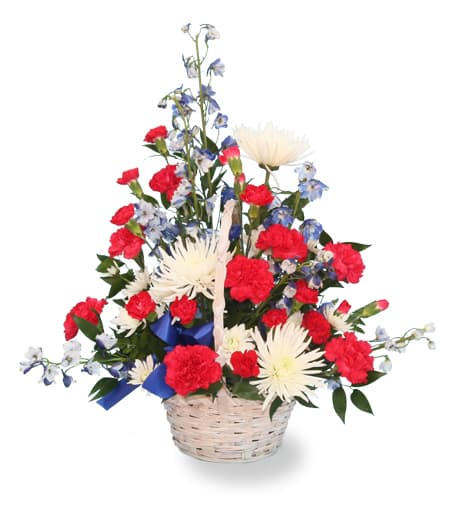The Patriot Flower Basket Arrangement